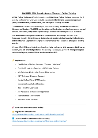 IBM ISAM Online Training Real-time support from Hyderabad