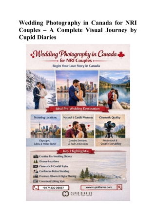 Wedding Photography in Canada for NRI Couples  Cupid Diaries