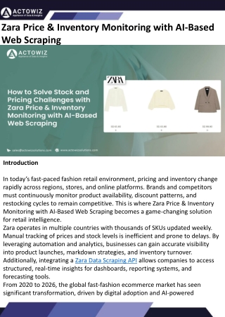 Zara Price & Inventory Monitoring with AI-Based Web Scraping
