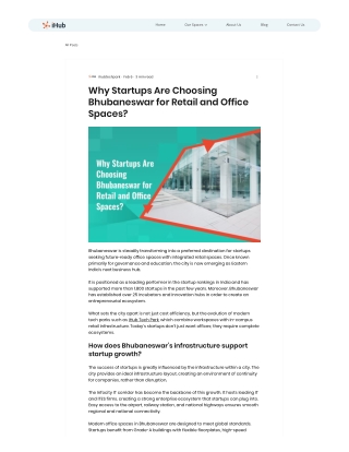 Why Startups Are Choosing Bhubaneswar for Retail and Office Spaces