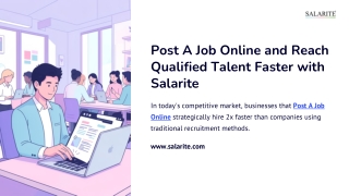 Post A Job Online and Reach Qualified Talent Faster with Salarite