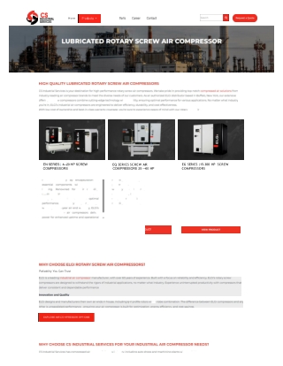 LUBRICATED ROTARY SCREW AIR COMPRESSOR