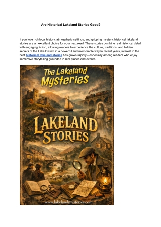 Are Historical Lakeland Stories Good?
