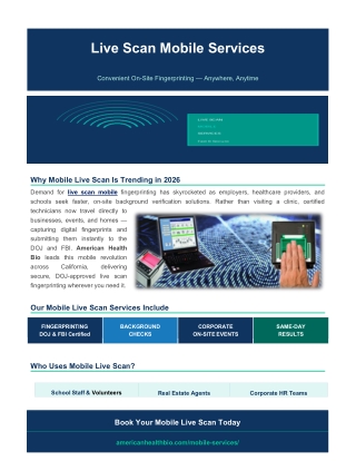 Live Scan Mobile Services