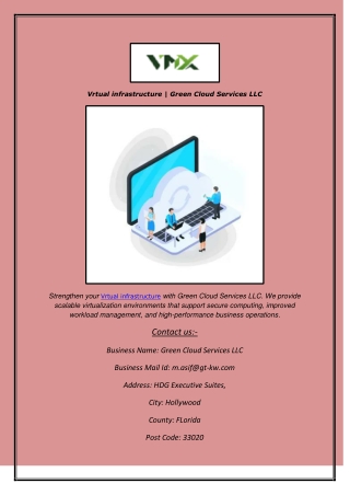 Vrtual infrastructure  Green Cloud Services LLC