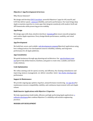 Objective-C App Development & Services