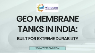 Geo Membrane Tanks in India: Built for Extreme Durability