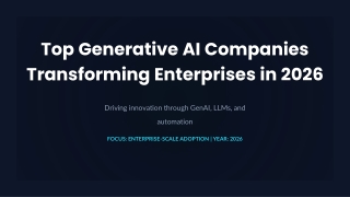 Top Generative AI Companies Transforming Enterprises in 2026