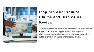 Inspiron Air Product Claims and Disclosure Review