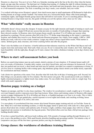 Affordable Dog Training Houston: Top Trainers, Group Classes, and Board & Train