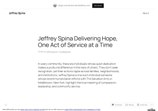 Jeffrey Spina Delivering Hope One Act of Service at a time