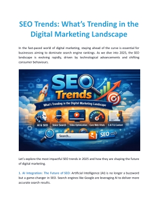 SEO Trends: What’s Trending in the Digital Marketing Landscape