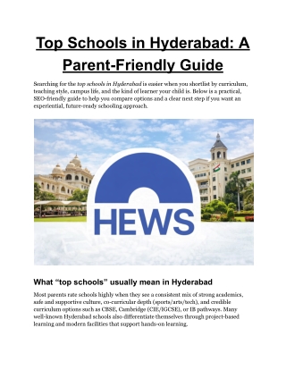 New School Admissions 2026 in Hyderabad_ Why Parents Are Choosing HEWS