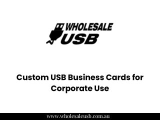 Custom USB Business Cards for Corporate Use