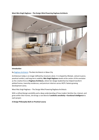 Nita Singh Raghava – The Design Mind Powering Raghav