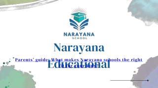 Parents’ Guide: Why Narayana Schools Stand Out