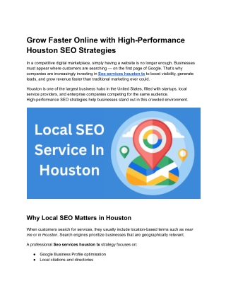 Seo services houston tx