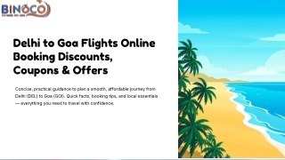 Delhi to Goa Flights Online Booking Discounts Coupons & Offers