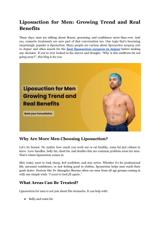 Liposuction for Men_ Growing Trend and Real Benefits