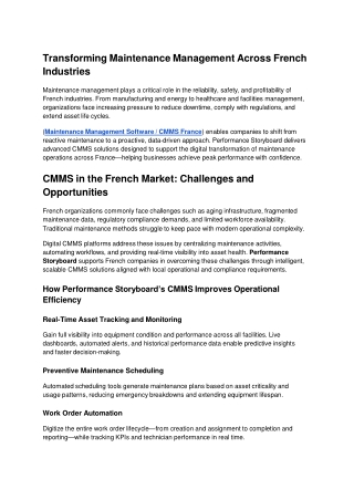 Maintenance Management Software _ CMMS France pptx