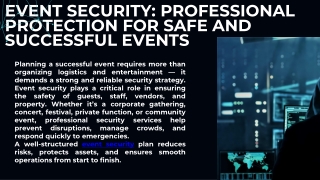 Professional Event Security Services in Canada