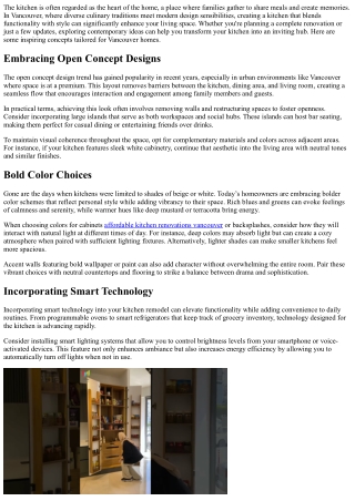 Modern Kitchen Remodeling Ideas for Vancouver Homes