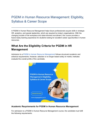 PGDM in Human Resource Management_ Eligibility, Syllabus & Career Scope.docx