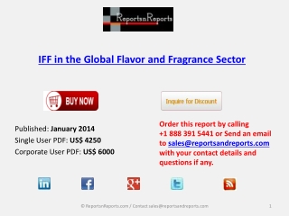 Insights on IFF in the Global Flavor and Fragrance Sector
