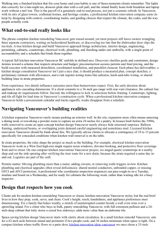 Professional Kitchen Renovation Company Vancouver: End-to-End Service