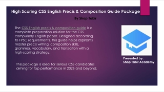 CSS English Compulsory Paper Preparation Book Pakistan