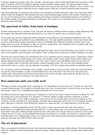 Mobile Potties Rental for Corporate Outings