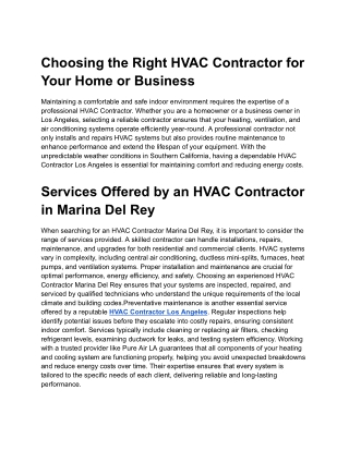 HVAC Contractor Los Angeles,HVAC Contractor HVAC Contractor Marina Del Rey