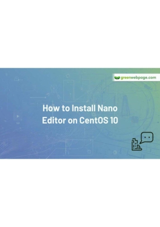 How to Install Nano on CentOS 10