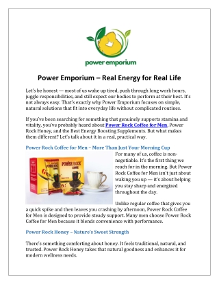 Power Emporium – Real Energy for Real Life