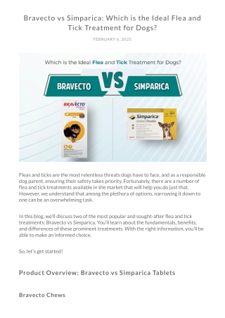 Bravecto vs Simparica: Which Flea & Tick Treatment is Best for Dogs?