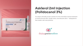 Get Asklerol 2ml Injection for Varicose Care - Online Generic Medicine