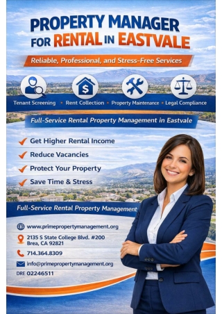 Property Manager for Rental in Eastvale – Reliable, Professional, and Stress-Free Services