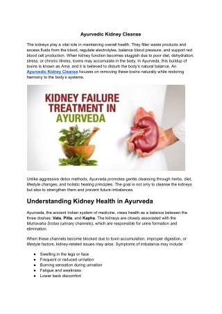 Ayurvedic Kidney Cleanse (1)