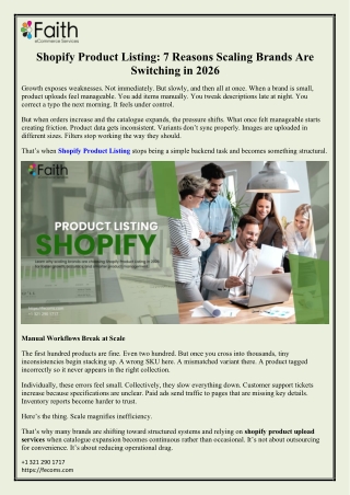 Shopify Product Listing 7 Reasons Scaling Brands Are Switching in 2026