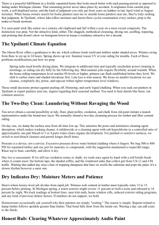 Outside Painters in Ypsilanti: Preparation Steps That Make Paint Last