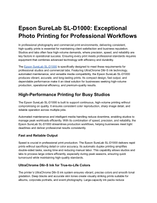 Epson SureLab SL-D1000