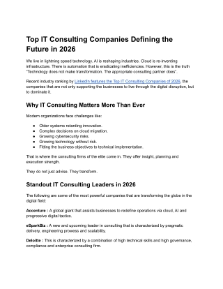 Top IT Consulting Companies