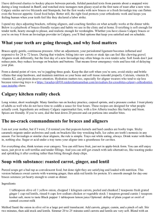 Braces-Friendly Recipes from a Calgary Orthodontist
