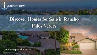 Discover Homes for Sale in Rancho Palos Verdes