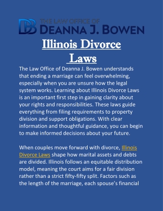 Illinois Divorce Laws: Clear Guidance for Life’s Next Chapter