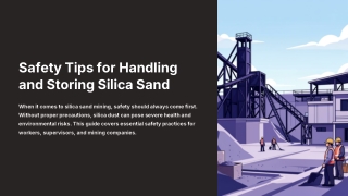 Safety Tips for Handling & Storing Silica Sand