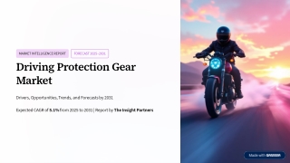 Driving Protection Gear Market Drivers, Opportunities, Trends, and Forecasts by 2031