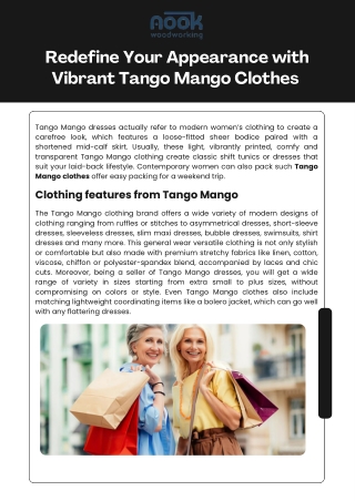 Redefine Your Appearance with Vibrant Tango Mango Clothes