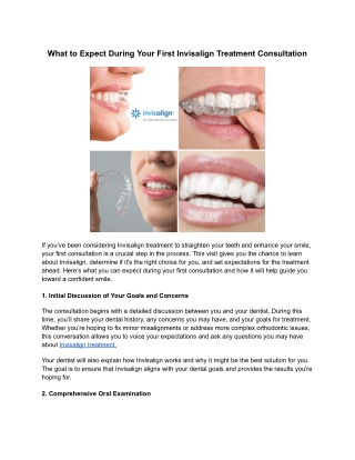What to Expect During Your First Invisalign Treatment Consultation - AlphaDentalClinic