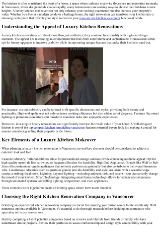 Revitalize Your Space with a Stunning Luxury Kitchen Makeover in Vancouver